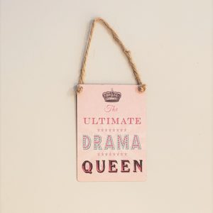 Drama queen novelty mini metal sign