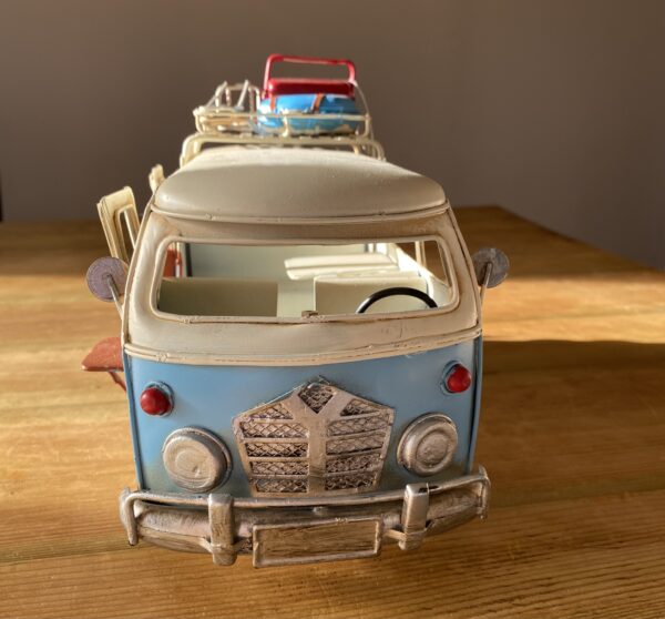 Vintage Light Blue VW Campervan Ornament - Image 3