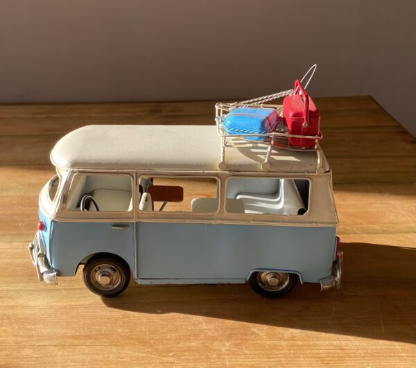 Vintage Light Blue VW Campervan Ornament - Image 4