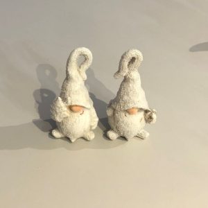 pair of spark;y festive gnome ornaments