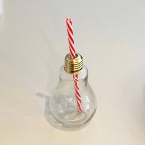 light bulb shaped novelty glass