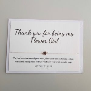 Thank you for being my flower girl bracelet card